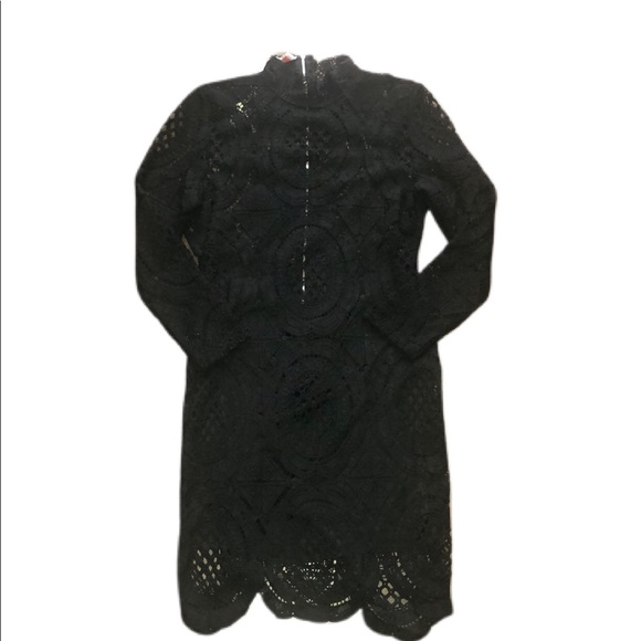 persun Dresses & Skirts - PerSun Sheer High Neck Long Sleeve Dress